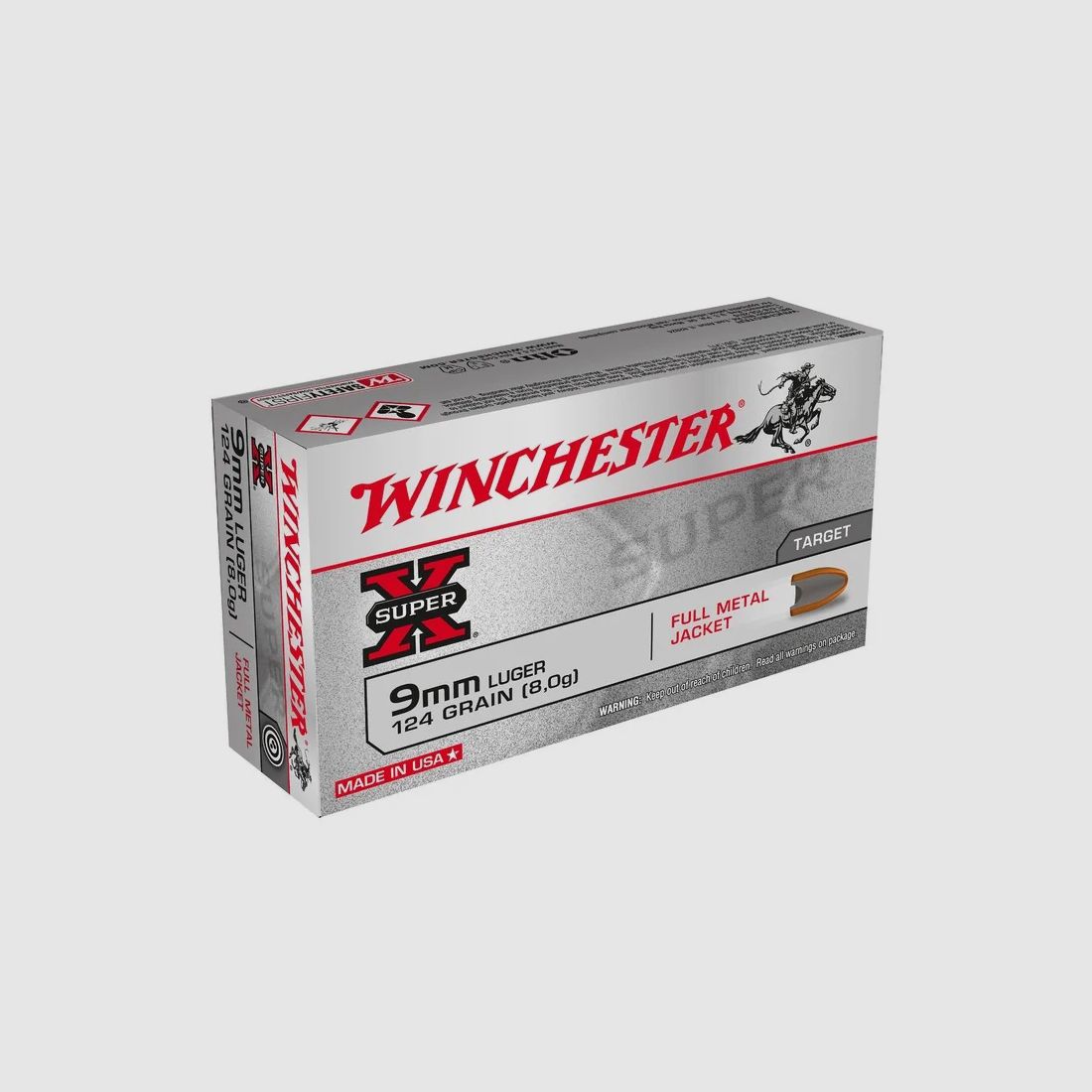 WINCHESTER 9x19 Luger FMJ 124 gr rifle ammunition