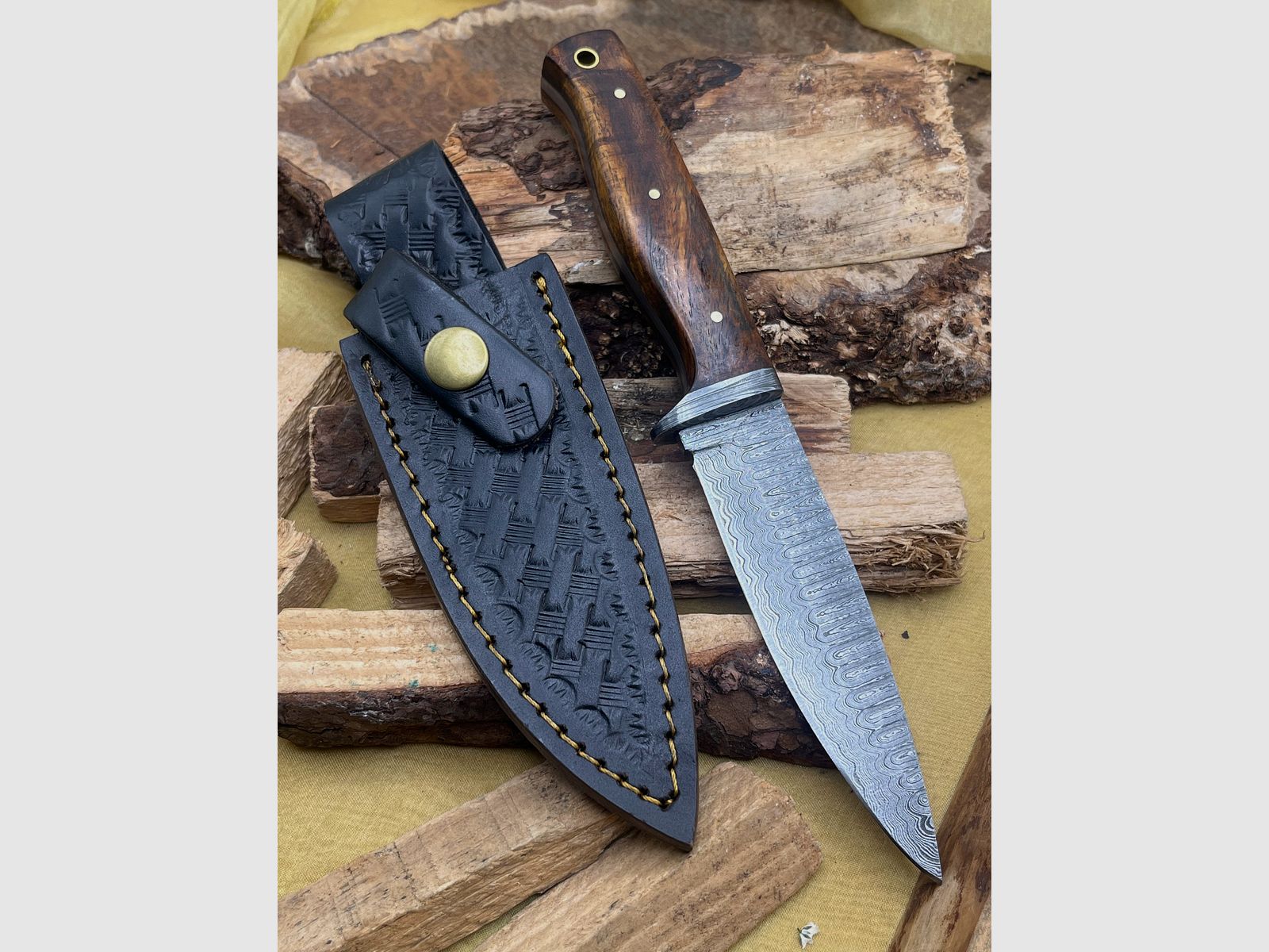 Jagdmesser Damaststahl 