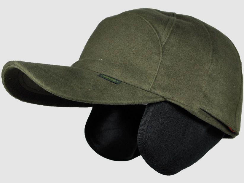 Odwracalna czapka Sympatex ciemnooliwkowa - wykonana z Velveton