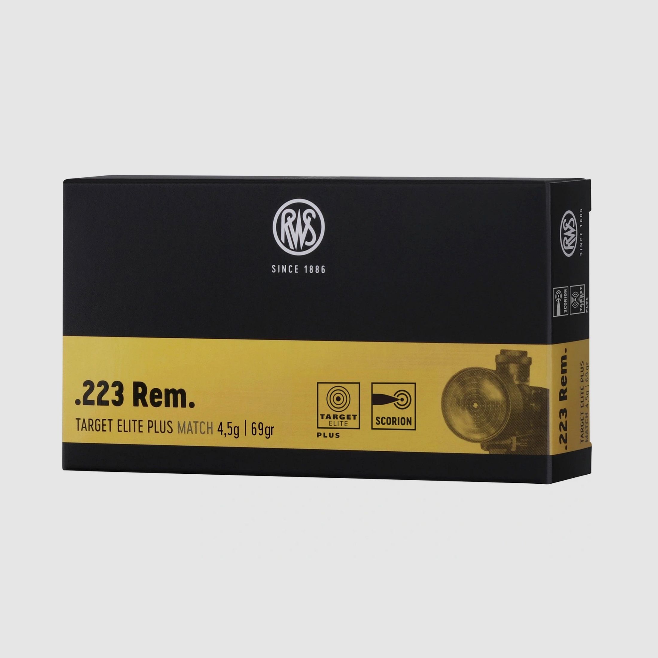 RWS 2411868 Target Elite Plus .223 Rem. Scorion 4.5g 69grs. Full metal jacket