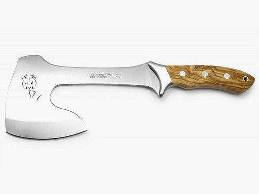 PUMA IP l'ascia oliva, con testa di puma incisa al laser