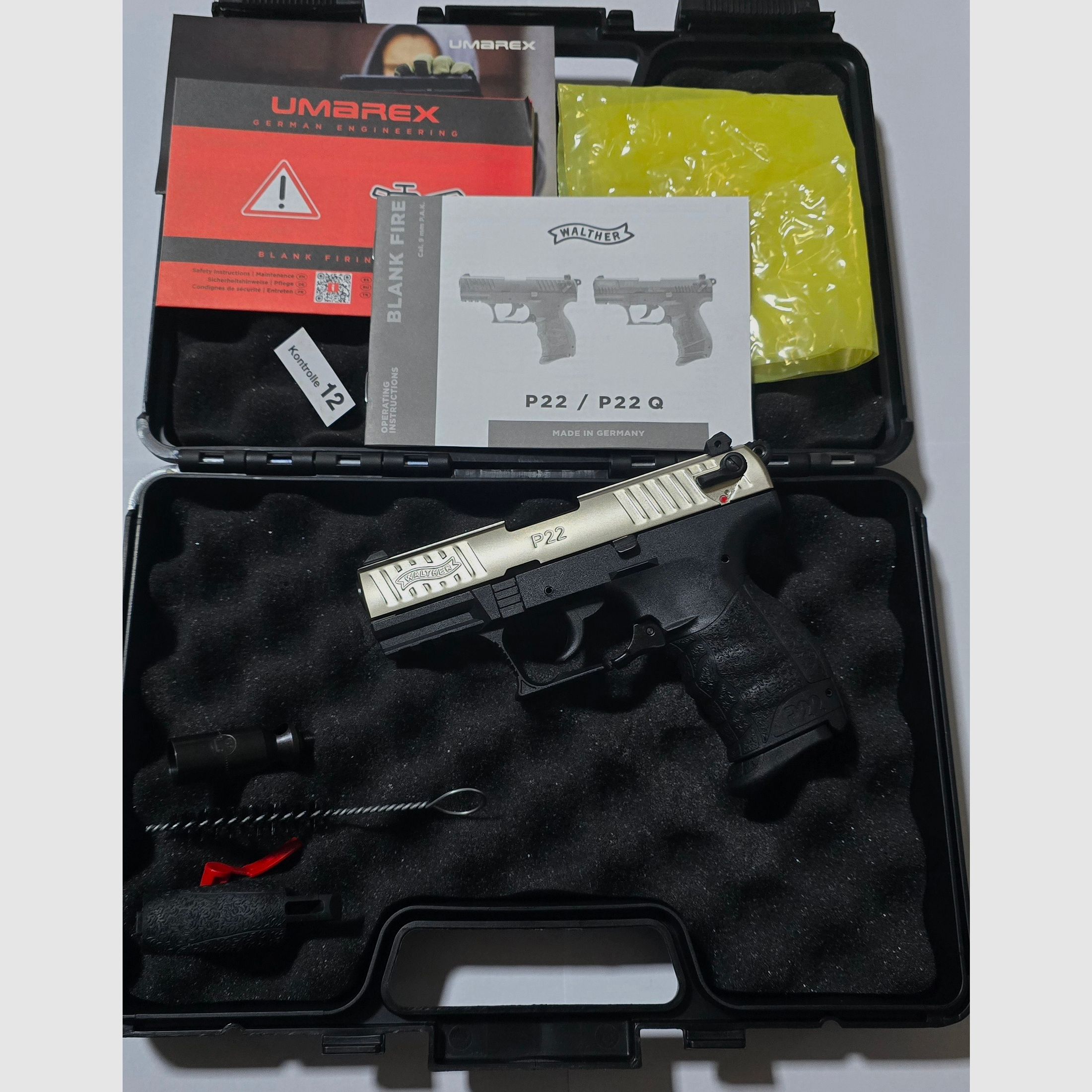 Walther P22 Q Nickel 9mm PAK Schreckschuss