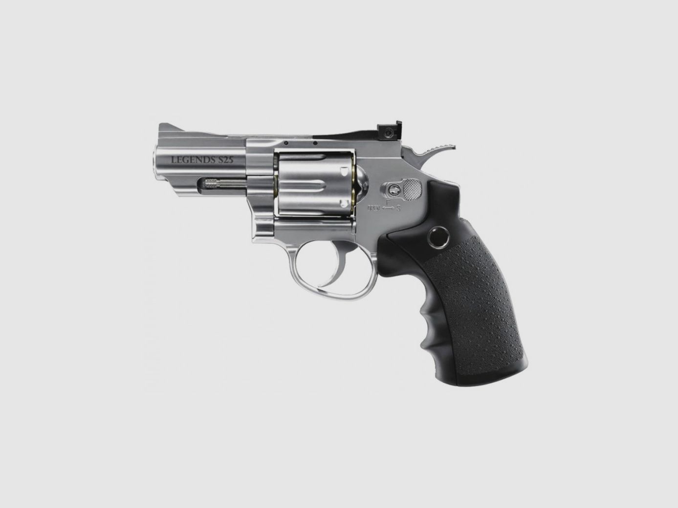 CO2 Revolver Legends S25 loop 2,5" chroom kal. 4,5mm 6 schoten SA/DA