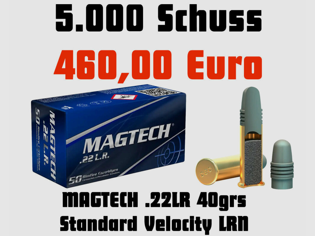 Magtech Standard Velocity LRN 5000 rounds