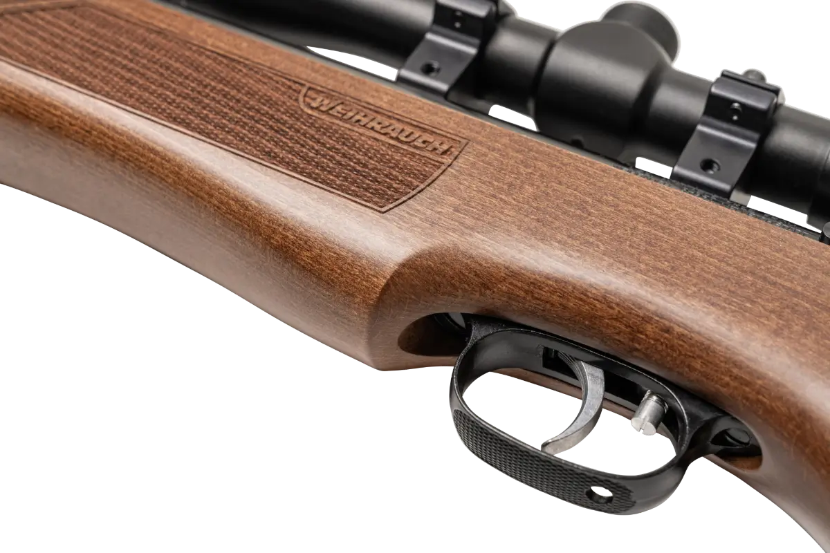 Rifle de aire Weihrauch HW 35 de tiro largo con silenciador