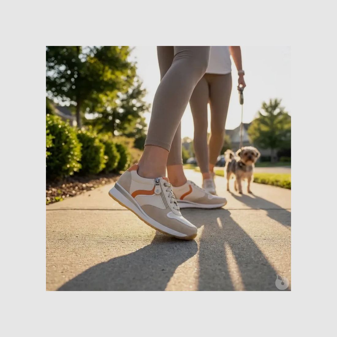 Beige/orange Sneaker mit Reißverschluss PU Mikrofaserfutter in den Größen 37 bis 41, Bild 7 von 9