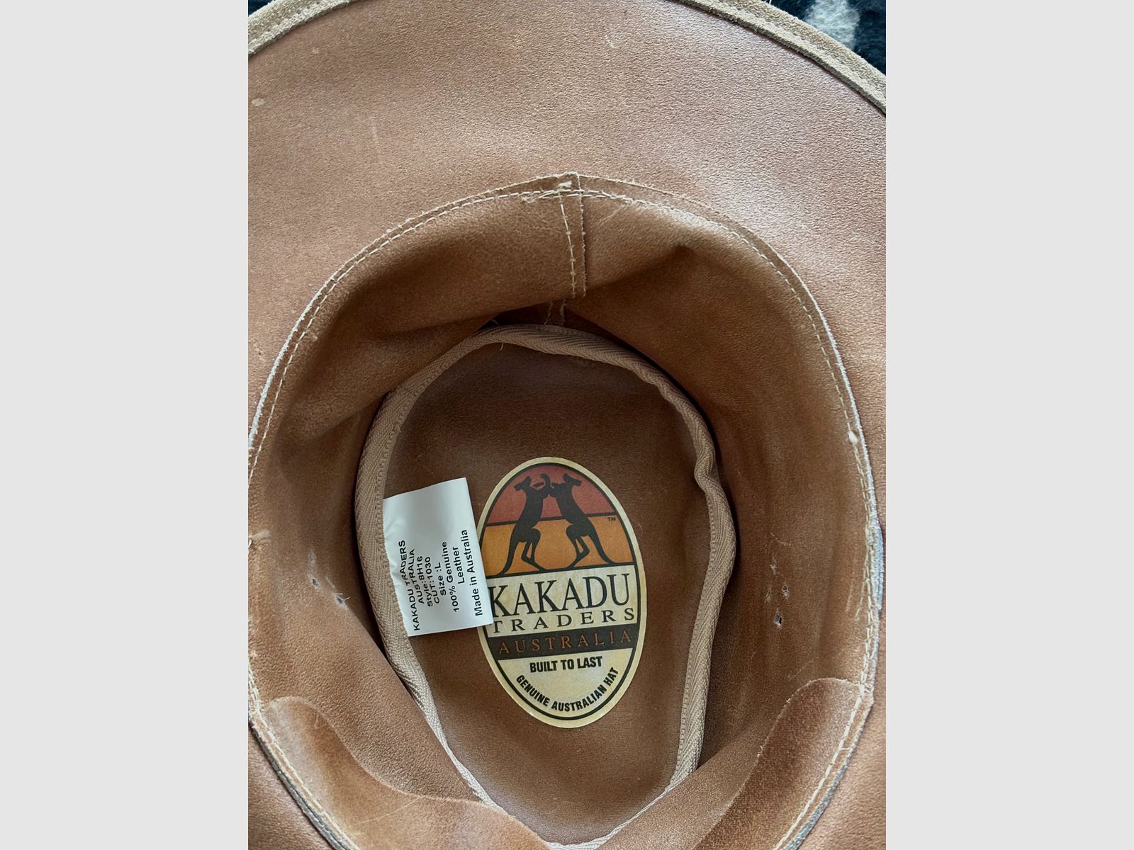 SAFARI Hut aus echt Leder mit dem typischen Safari Hutband !       Made in Australia 
