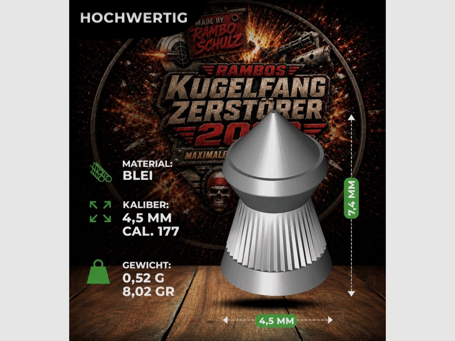 Diabolo z ostrym czubkiem 4,5mm cal.177 karabinek pneumatyczny/ pistolet pneumatyczny