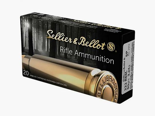 Sellier & Bellot 50grs SP 20STK .222Rem