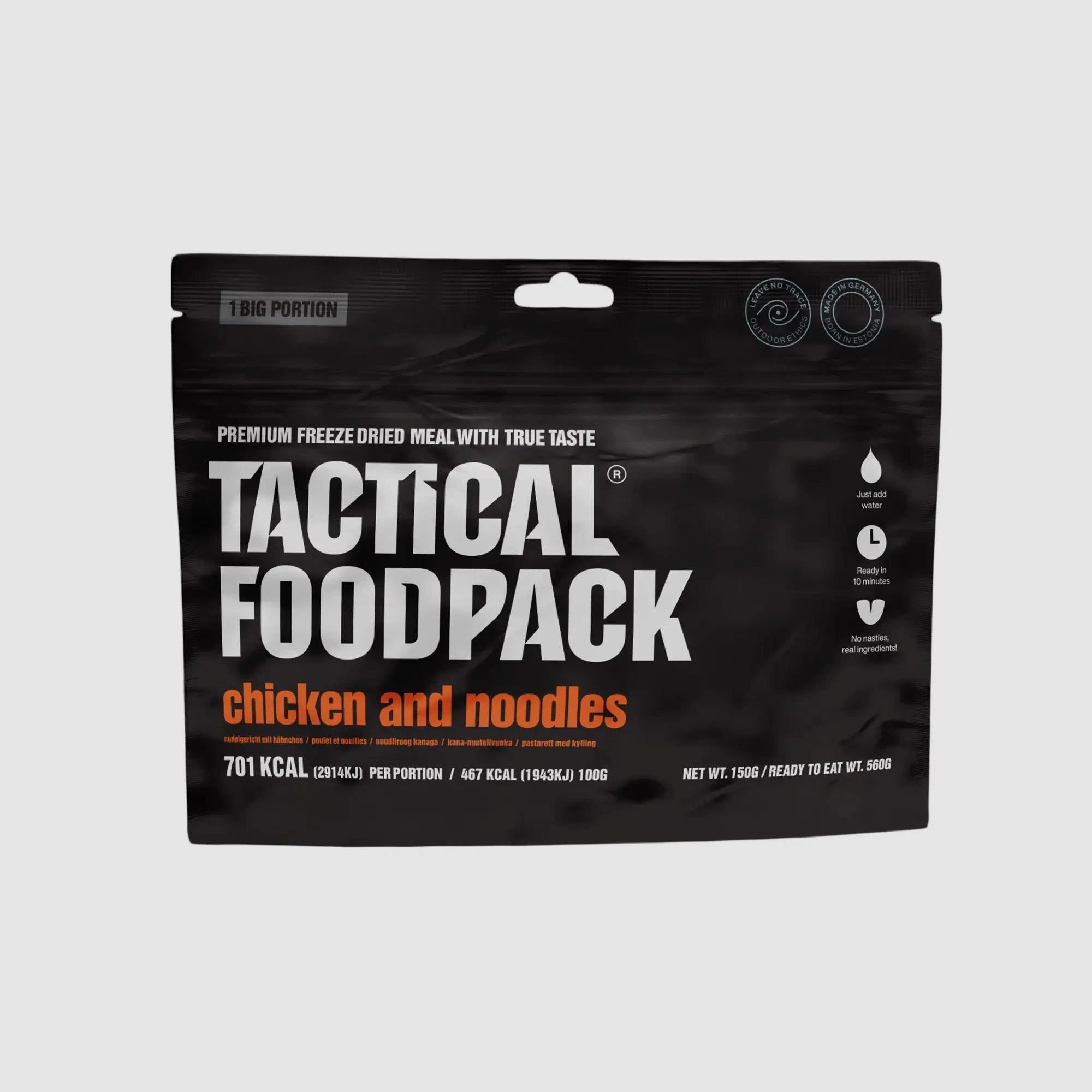 Tactical Foodpack Piatto Principale BIG Noodles con Salsa di Pollo e Cocco
