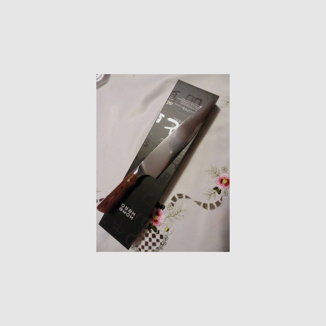 ANGEBOT::: JAPAN-KOCH-DAMASTMESSER-20cm ,67 Lagen,Heft:Palisanderholz NEU!