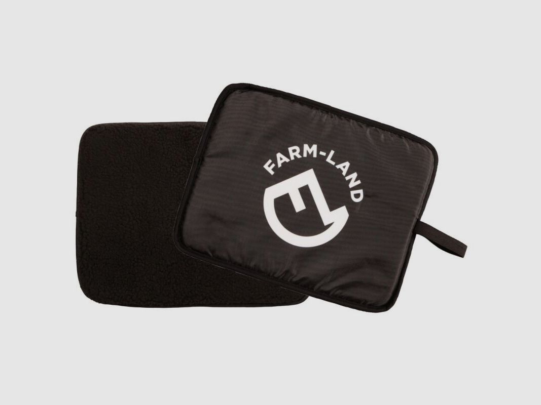 Farm-Land Sitzkissen, Faserpelz schwarz 36 x 29 cm