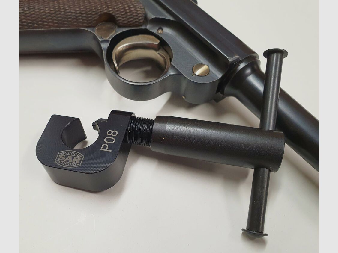 Schwaben Arms GmbH Pistole P08 Parabellum Korntreiber / Kornschieber / Kornversteller , MADE IN GERMANY