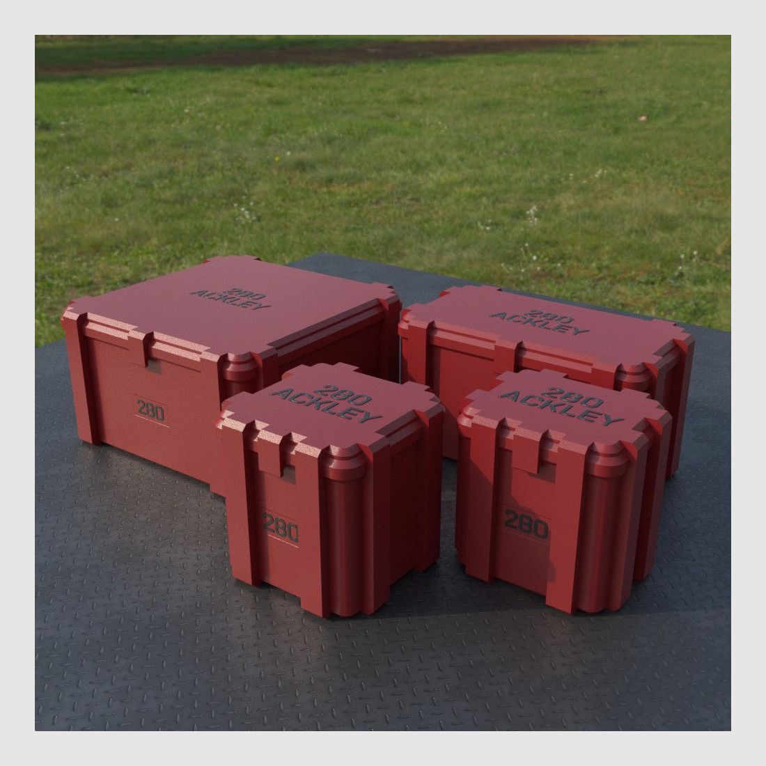 Filamelt Munitionsbox / Ammo Box .280 Ackley – Patronenbox ‘Klappdeckel’ – 20 / 25 / 50 / 100 Runden