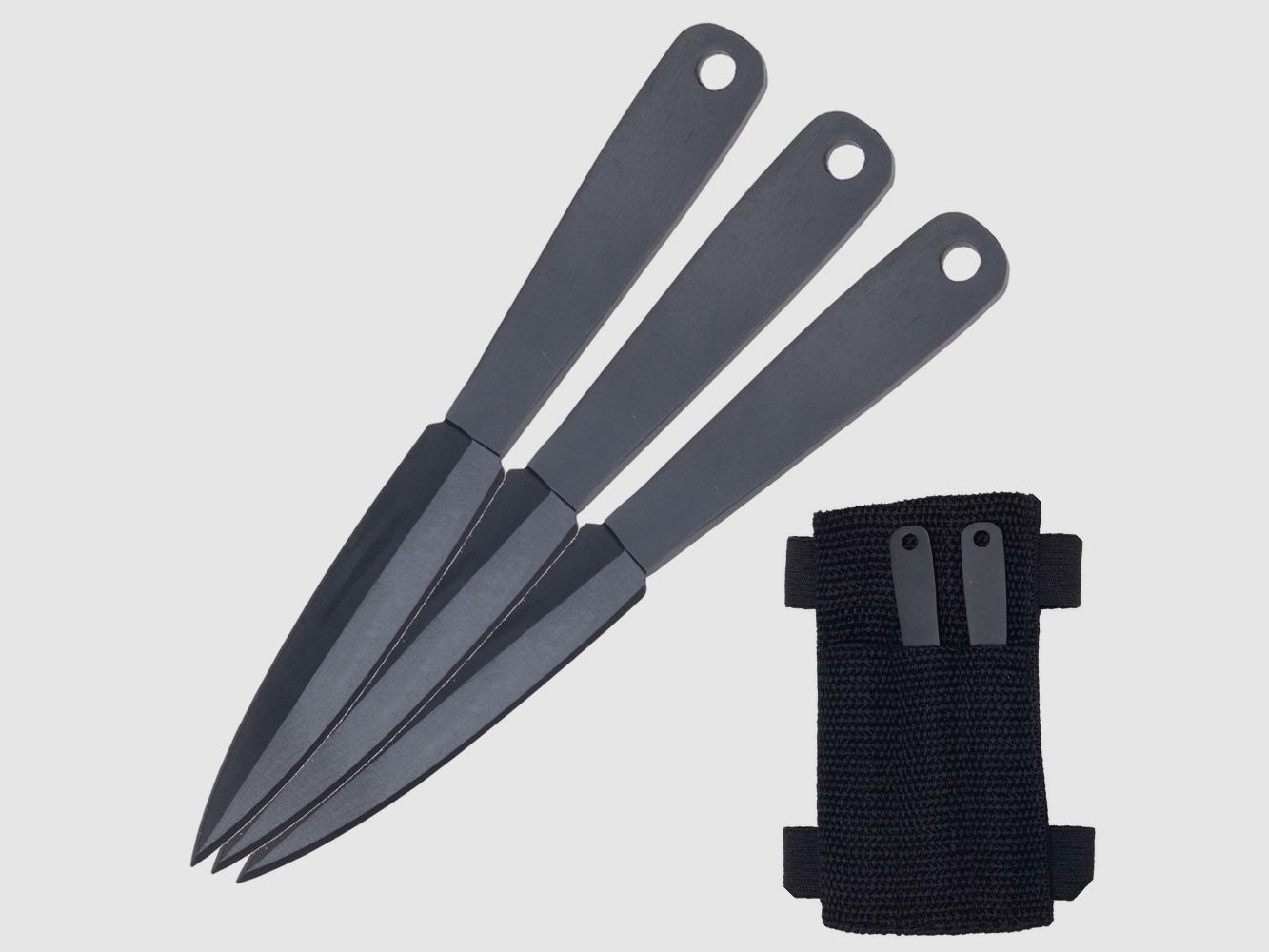 3 mini throwing knives forearm case