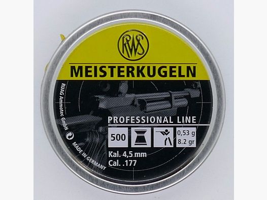 RWS Meisterkugeln LG 500er 4,50mm Diabolo Munition