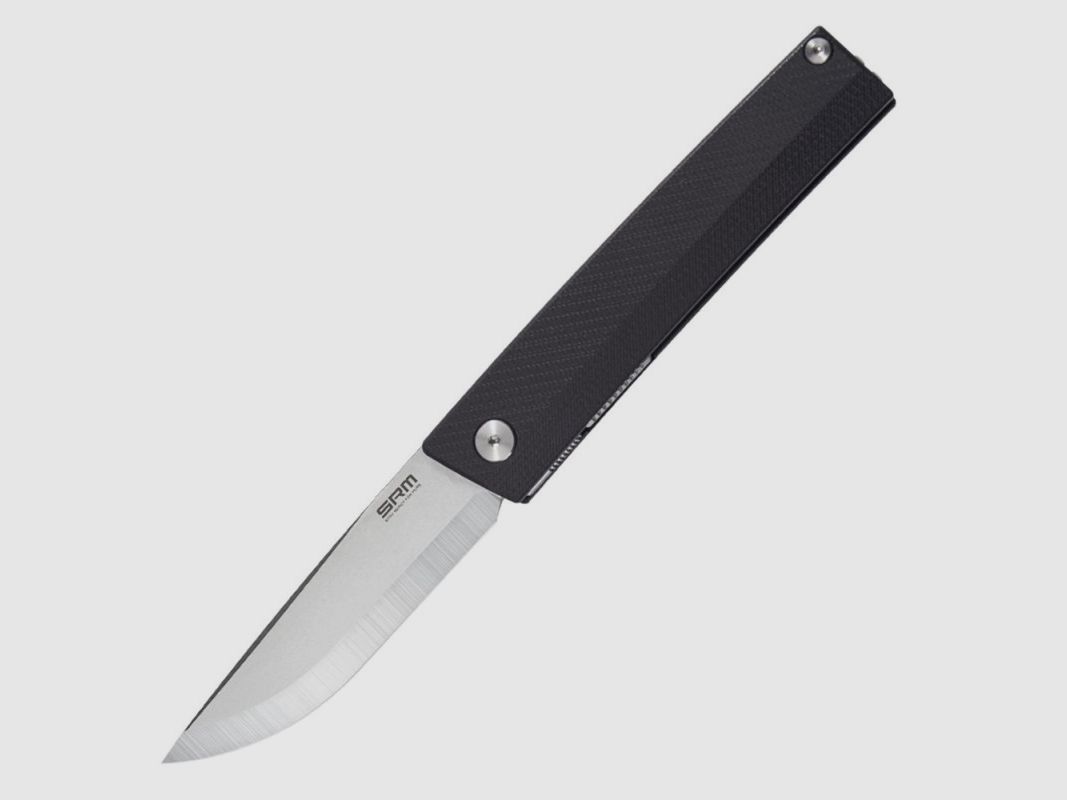 SRM-mes, stonewash lemmet, zwarte handgreep, afbeelding 1 van 3