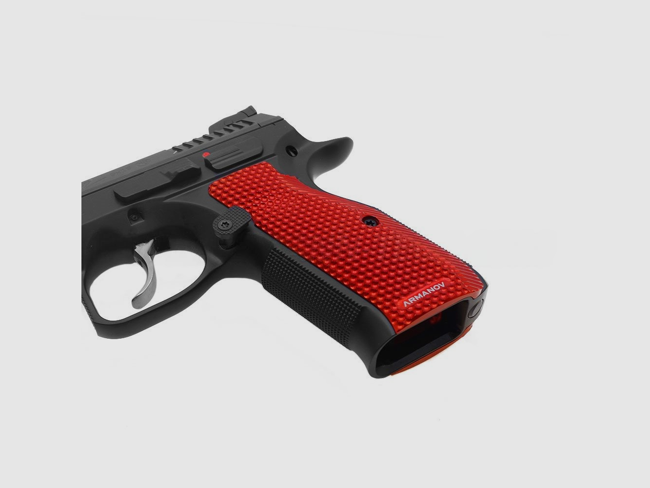 Empuñaduras de pistola Armanov PGCZG2 SpidErgo Gen2 para las series CZ Shadow 2, SP-01 y 75, color: azul, tamaño: pequeño, longitud: corta, imagen 3 de 3