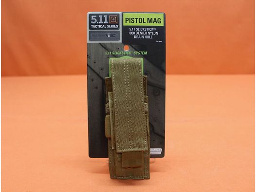 5.11 5.11 Pistol Mag Pouch (58711) 019 Black magazine pouch for 1 pistol magazine (SlickStick System)