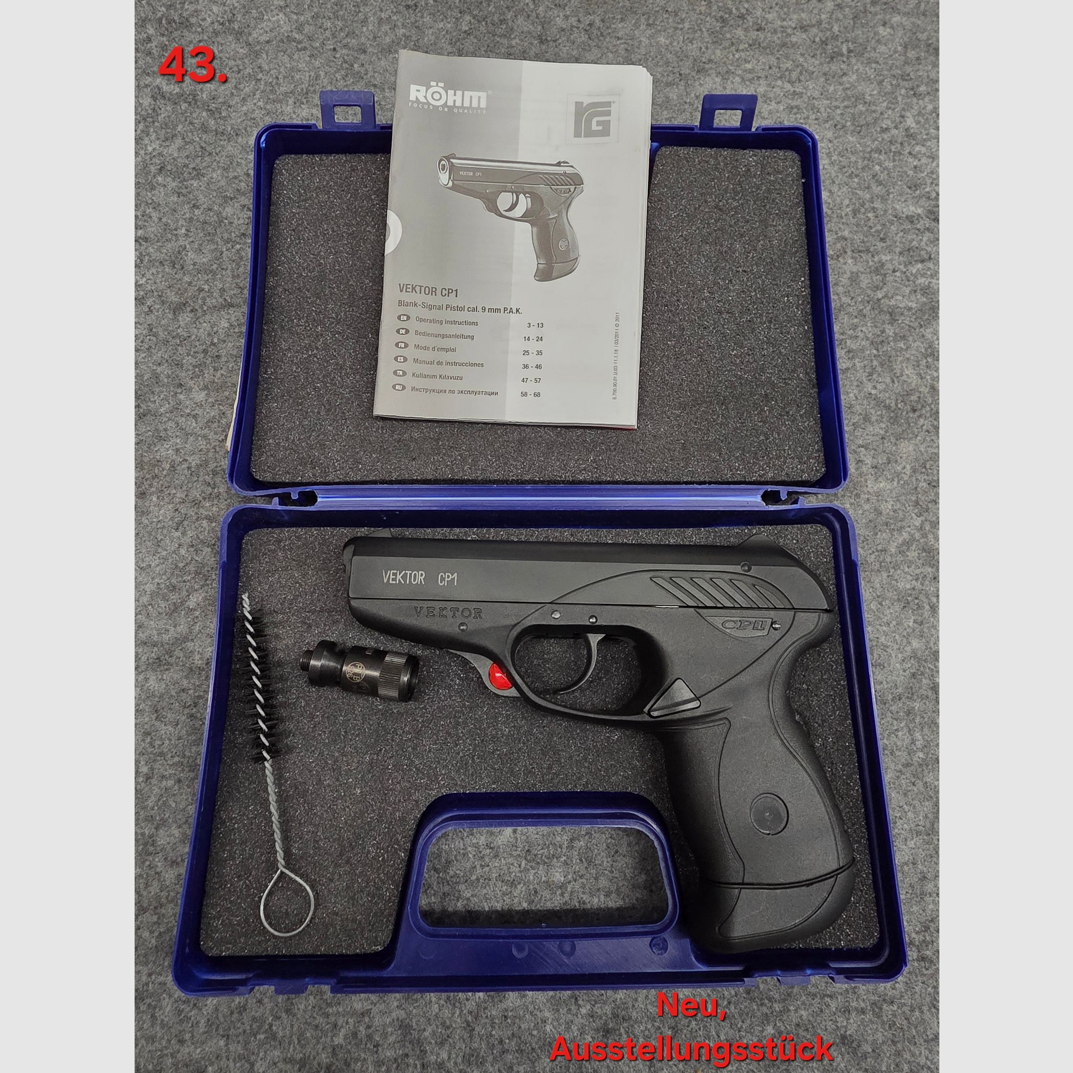 Röhm Vector CP1 calibro 9mm PAK pistola a salve SRS