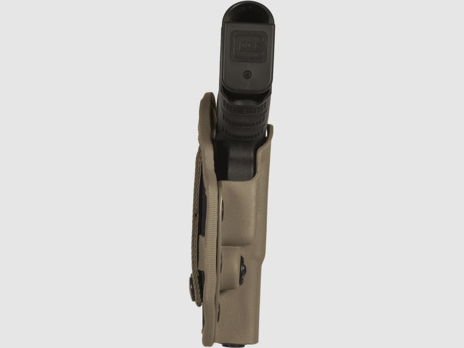 Thermogeformtes Polymerholster "KEEPER" Glock 17/18/22/31/37-Coyote TAN-Linkshänder