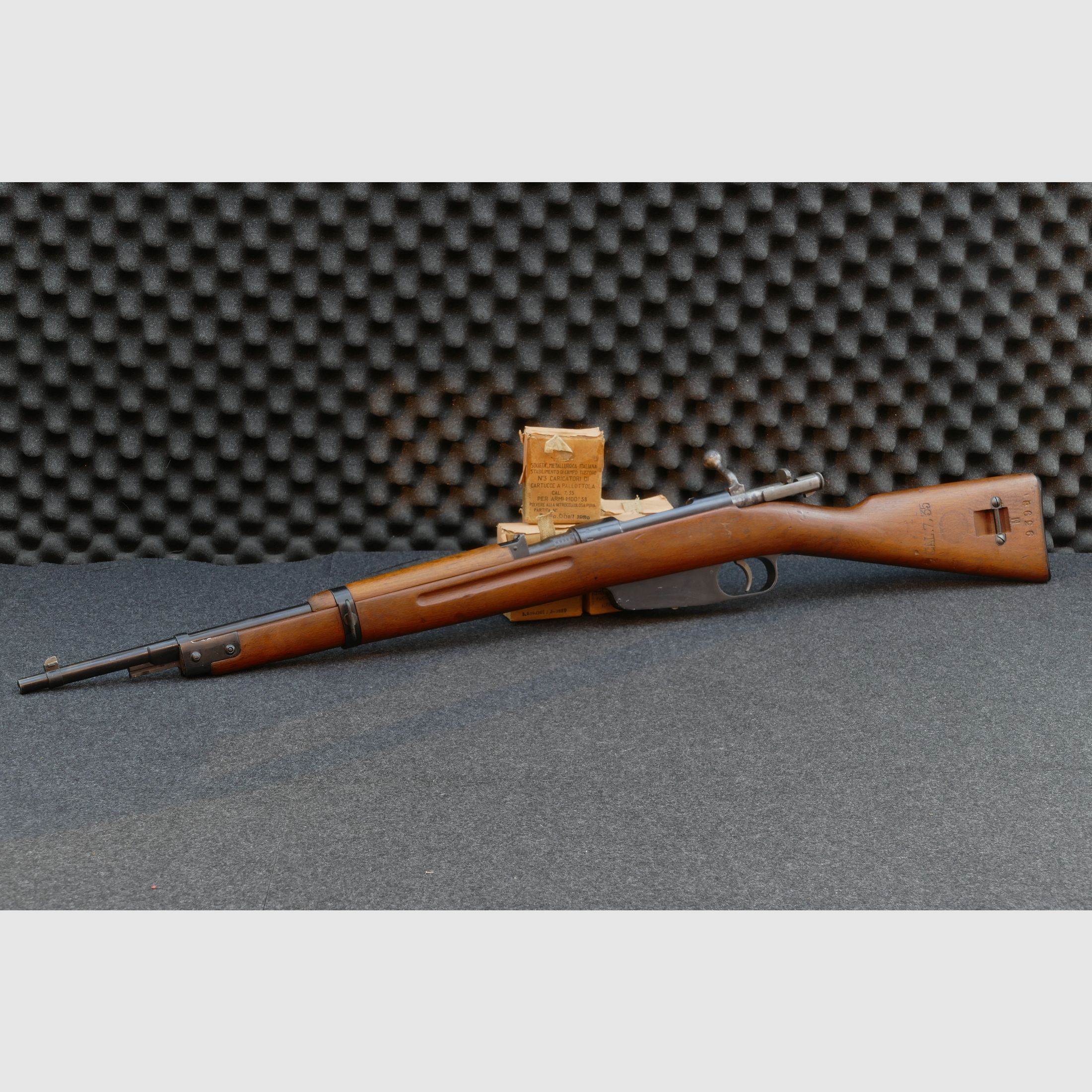 Carcano Mod. 1938 „Fucile Corto“, 7,35Carcano — 1939 — Schaft & System nummerngleich (Kurzgewehr), Ordonnanz, Sammler
