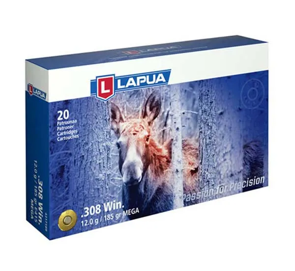 Munitions LAPUA cal. .308 Win MEGA 12,0 g/185 gr, image 1 sur 2