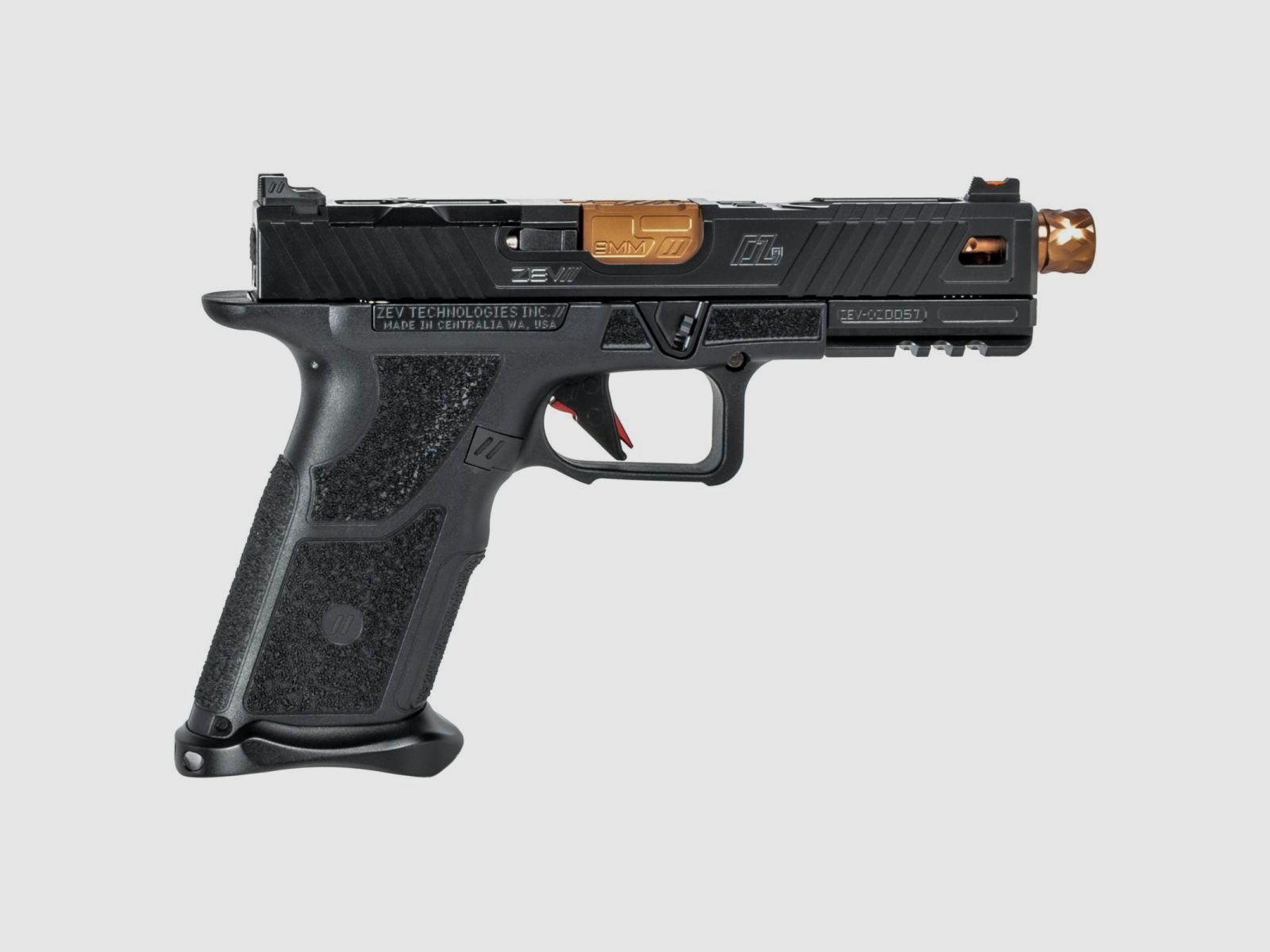 ZEV OZ9 Elite Standard Pistole 9mm Luger, mit Mündungsgewinde