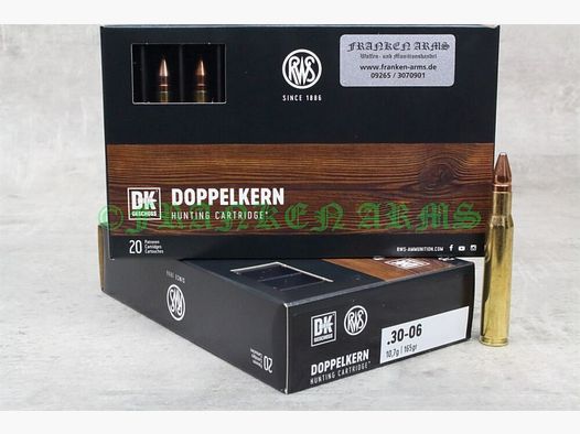 RWS	 Doppelkern .30-06 Spr. 165gr. 10,7g 20 Stück Staffelpreis