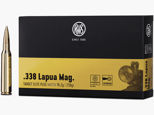 RWS .338 LAPUA MAG TARGET ELITE PLUS 16,2g 250gr - 20 pcs