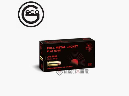 50 nabojów GECO kal 40 S&W 180gr FMJ