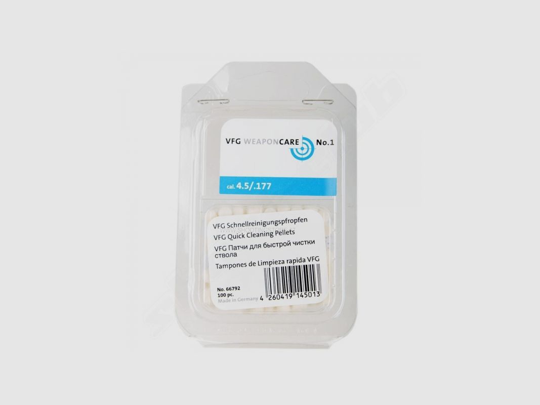 VFG TAPPI PULIZIA RAPIDA CAL 4,5 MM 100 PZ