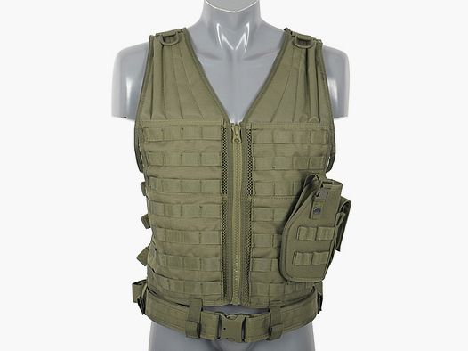Lightweight MOLLE Tactical Vest - Olive [8FIELDS]