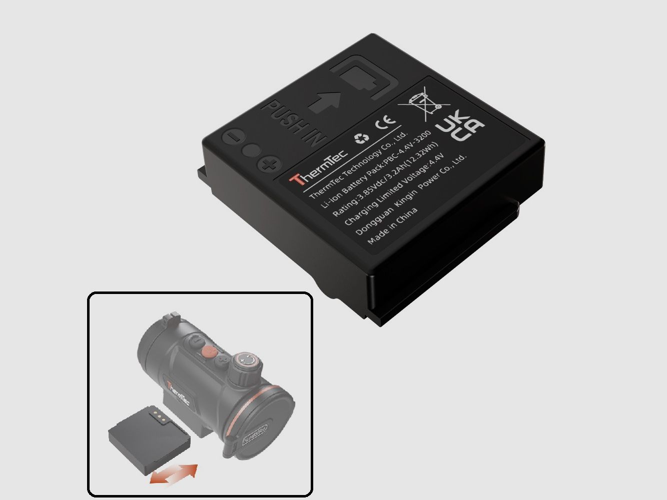 ThermTec Akku Li-Ion / Batterie für Hunt Pro Serie 3,85/4,4V 3200 mAh