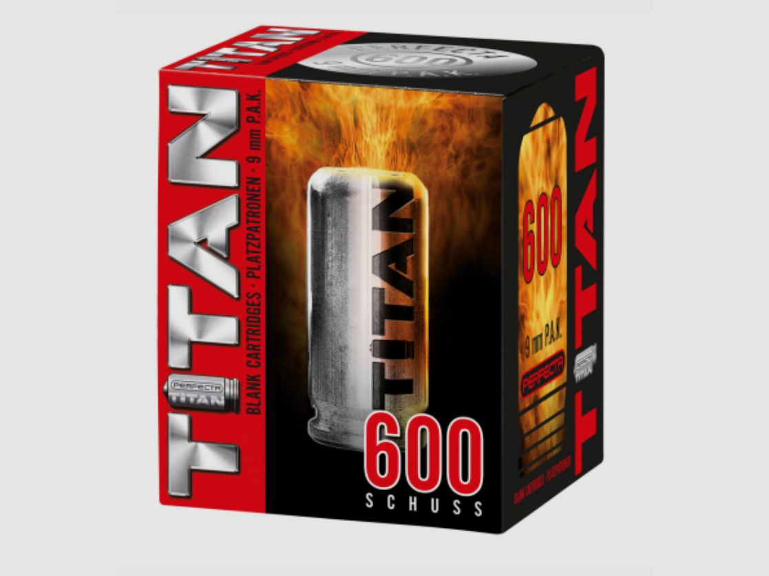 Umarex 4.1323 Perfecta Titan Platzpatronen 9 mm P.A.K. 600 St Pyro