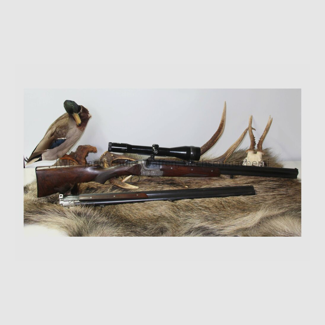 Merkel Bockbüchsflinte mit Bockdoppelflinten-Wechsellauf und variablem Zeis 12/70;7x57R