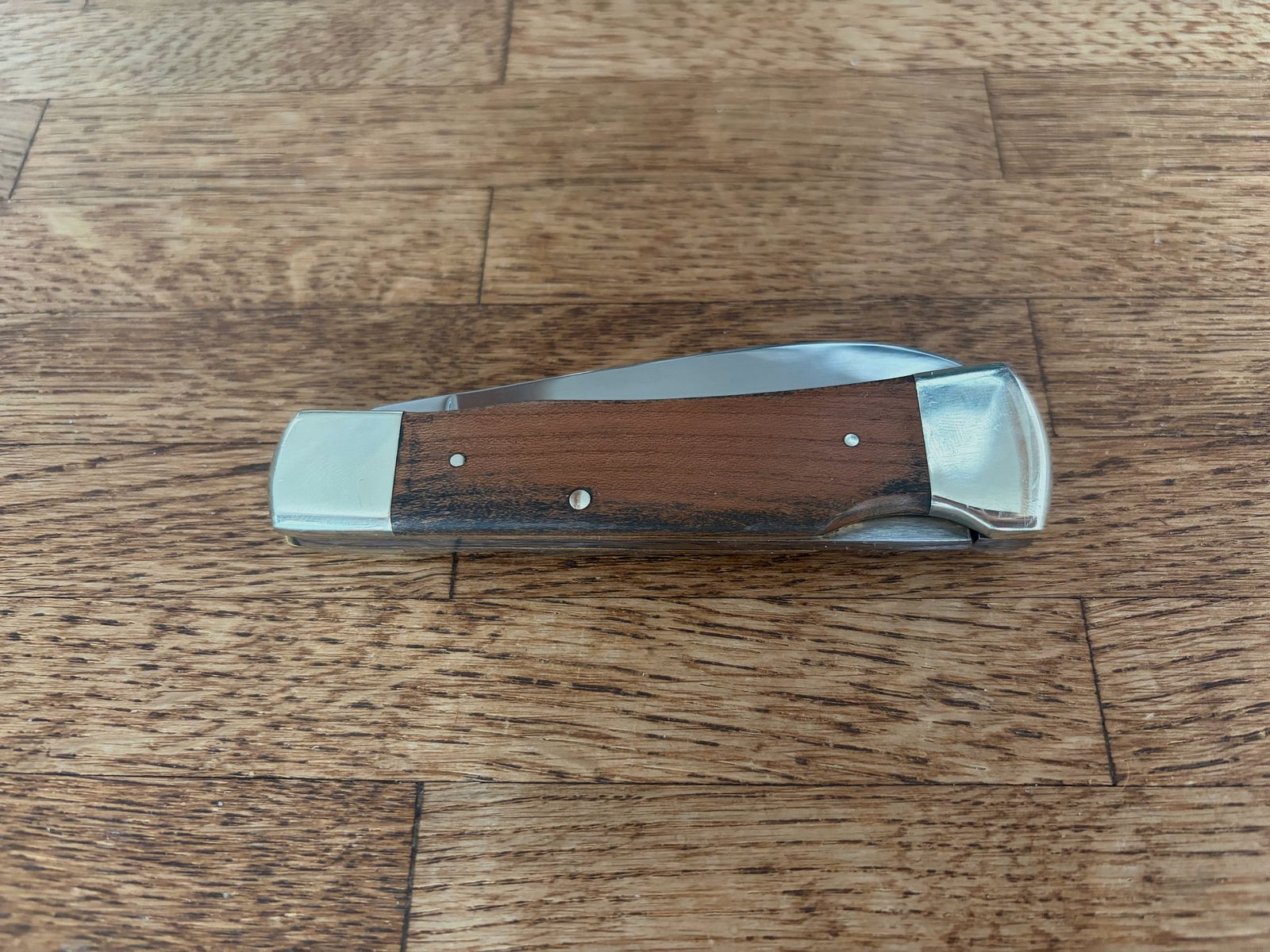 Cuchillo de bolsillo Hartkopf de madera de serpiente – Cuchillo de caballero de Solingen con herrajes de níquel plateado