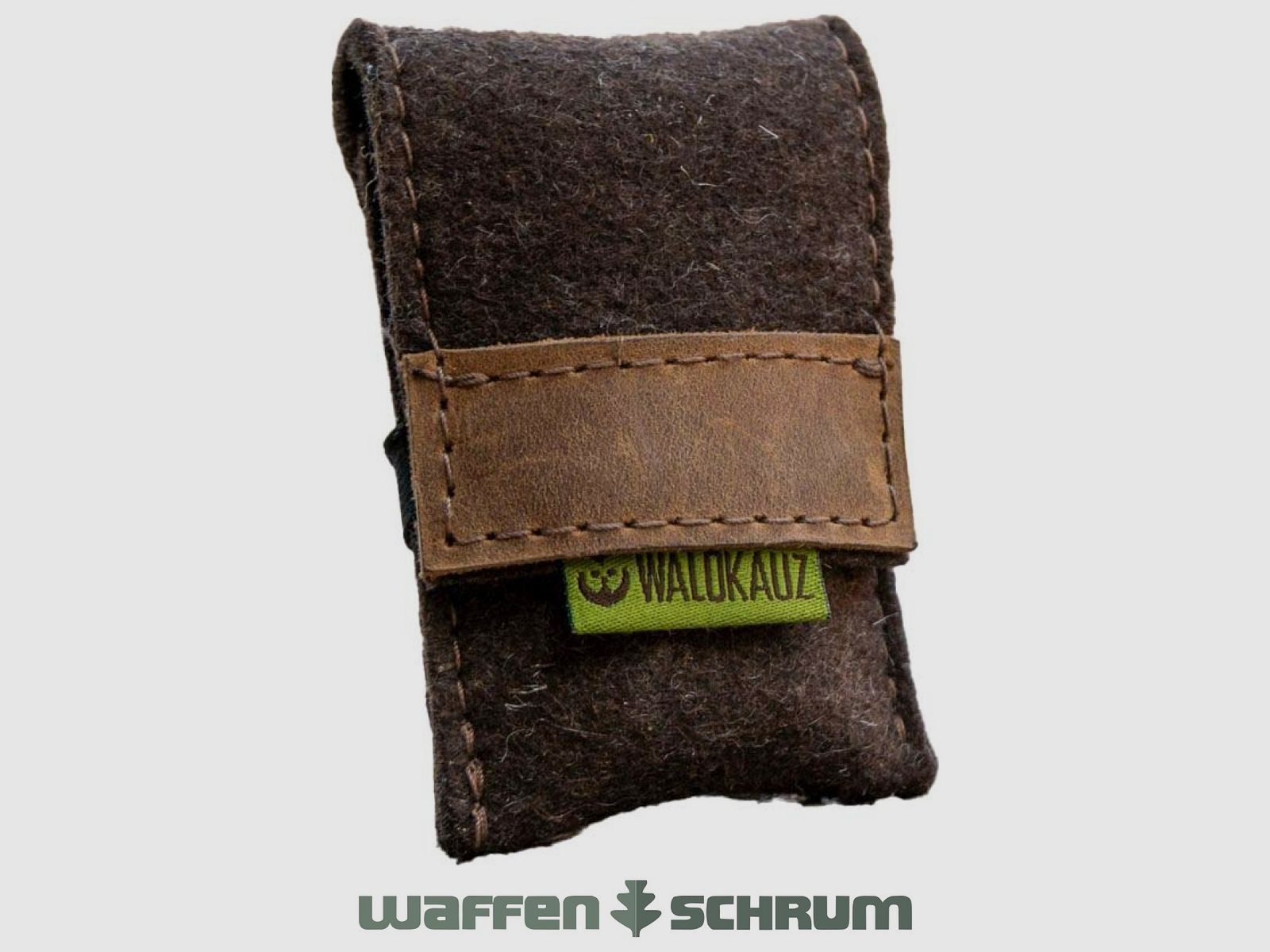 Waldkauz Batterieetui Saftladen S Wollfilz, braun