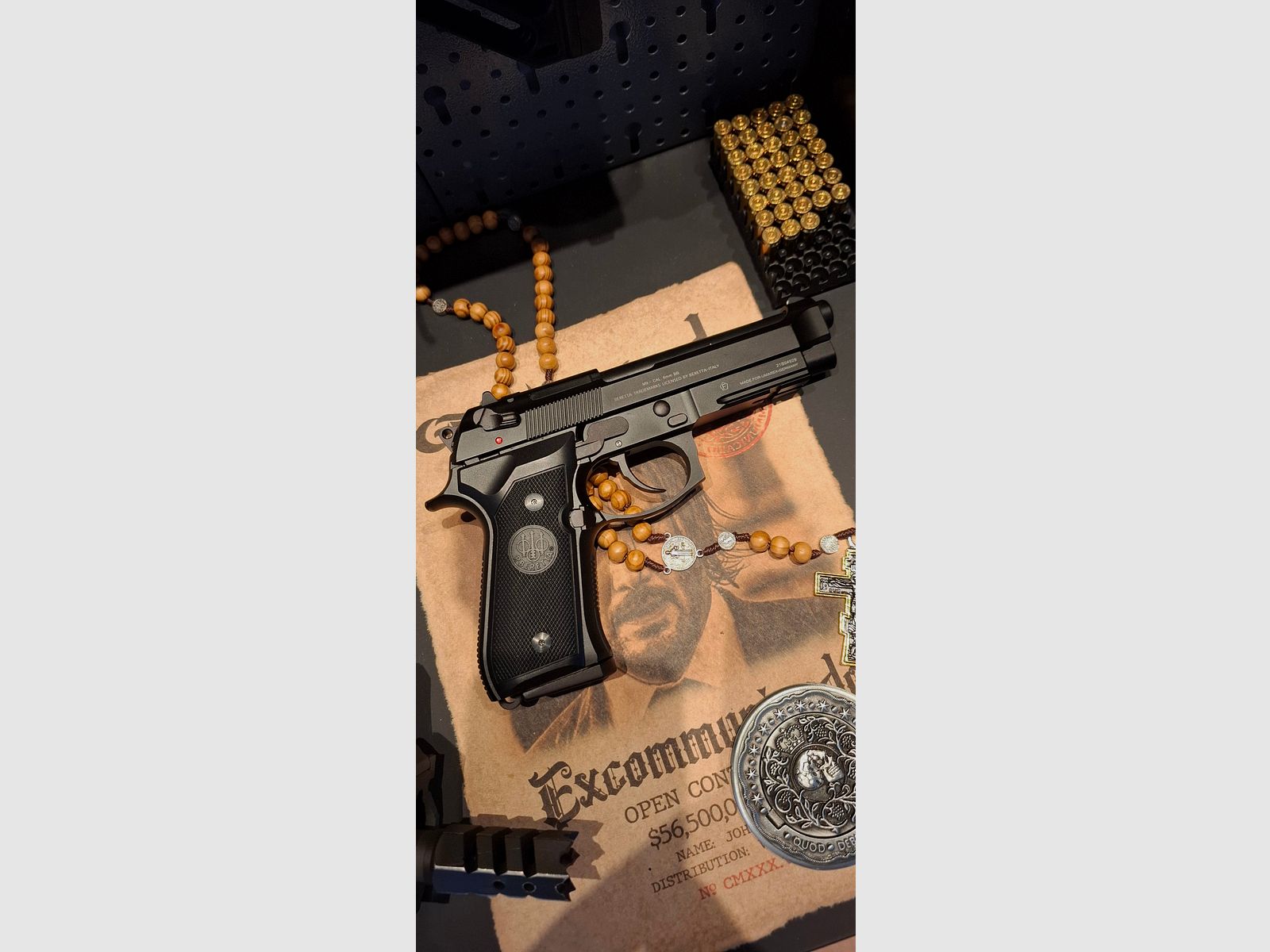 Beretta US M9A1 Softair Vollmetall GBB 6mm BB schwarz