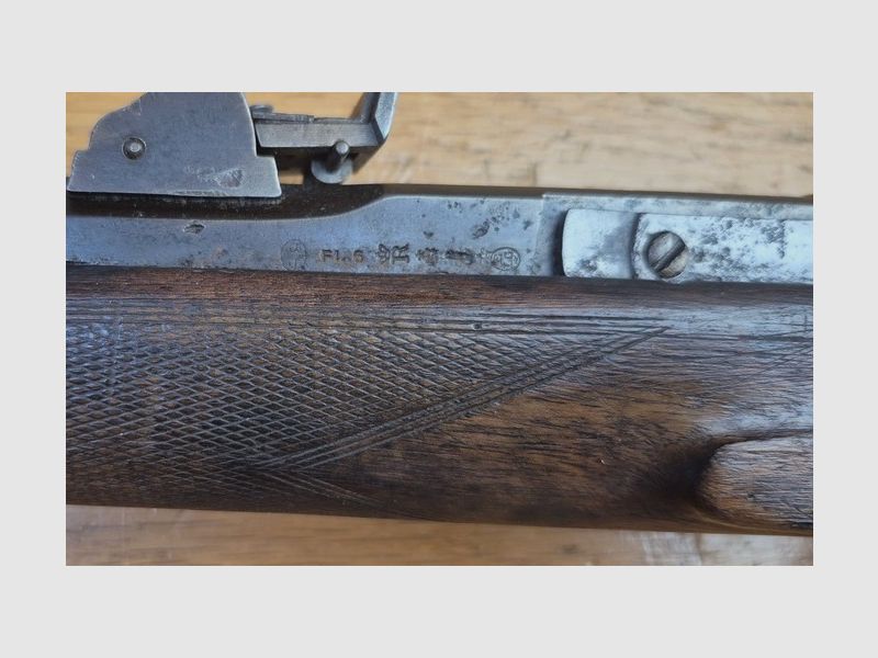 Carabine de précision belge orée du siècle (XX°! -vers 1900) — Système Warnant — Cal. 6mm Flobert — Artisan liégeois – Crosse cassée/réparée mais très saine -Mécanique et canon impeccable – EM, image 1 sur 37