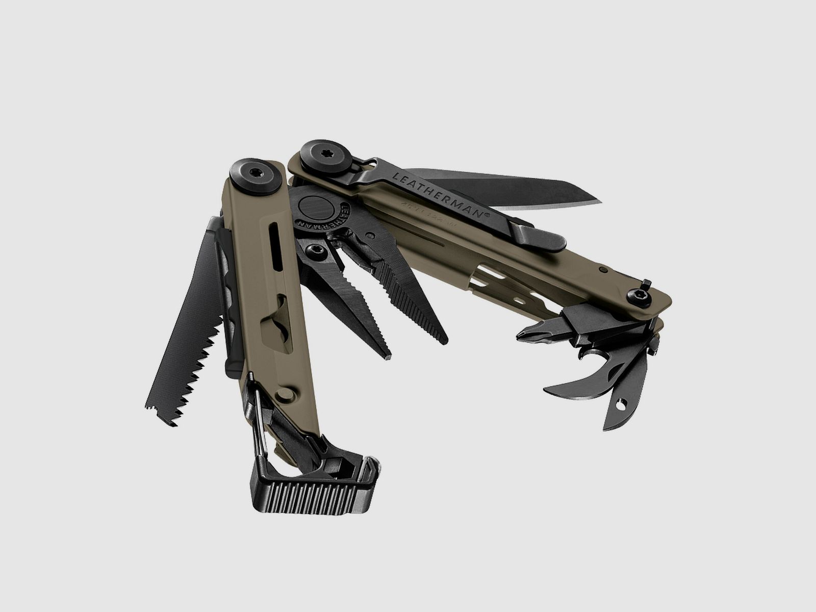 Leatherman SIGNAL Coyote Tan, Molle Holster, Schwarz, L