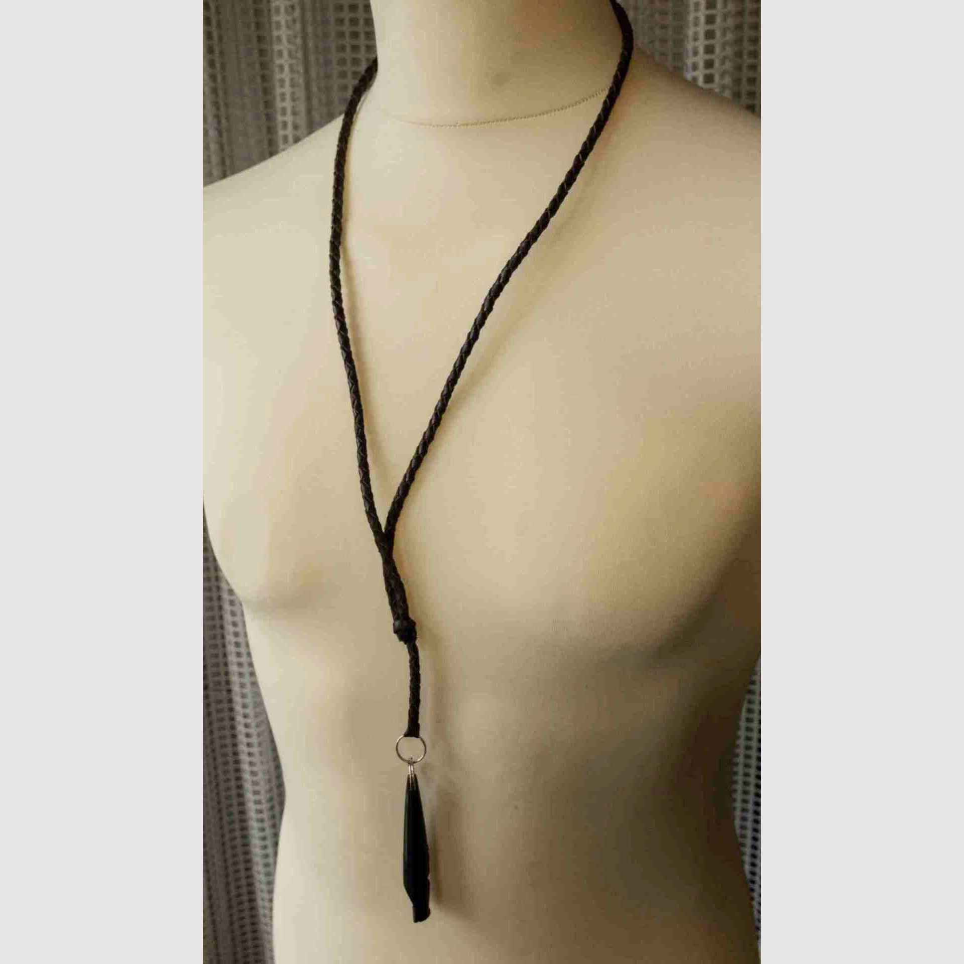 Acme braided leather cord for dog whistle, image 2 of 2