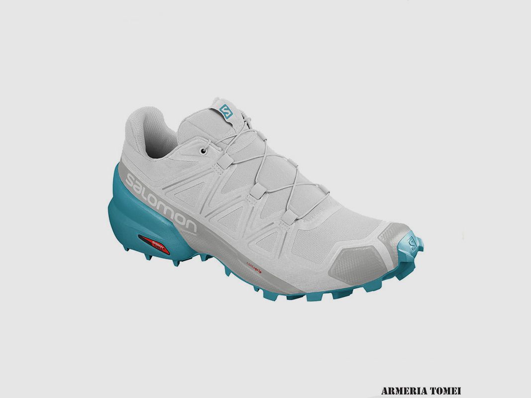 SALOMON – DAMES – SPEEDCROSS 5 W Wit / Bluebird, afbeelding 1 van 3