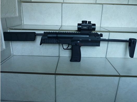 Air pressure weapon with F- sign