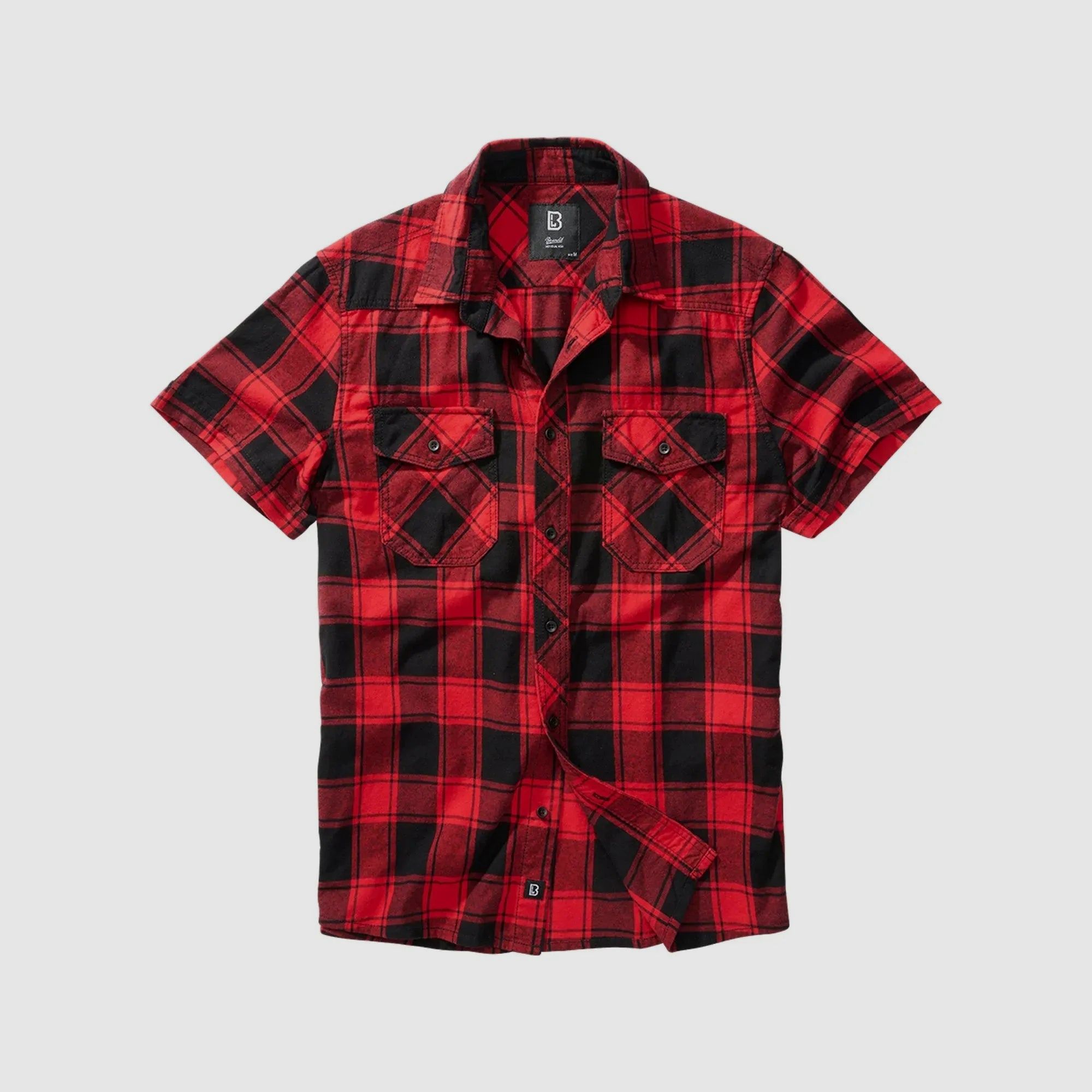 Brandit Brandit Hemd Checkshirt Halfsleeve rot schwarz