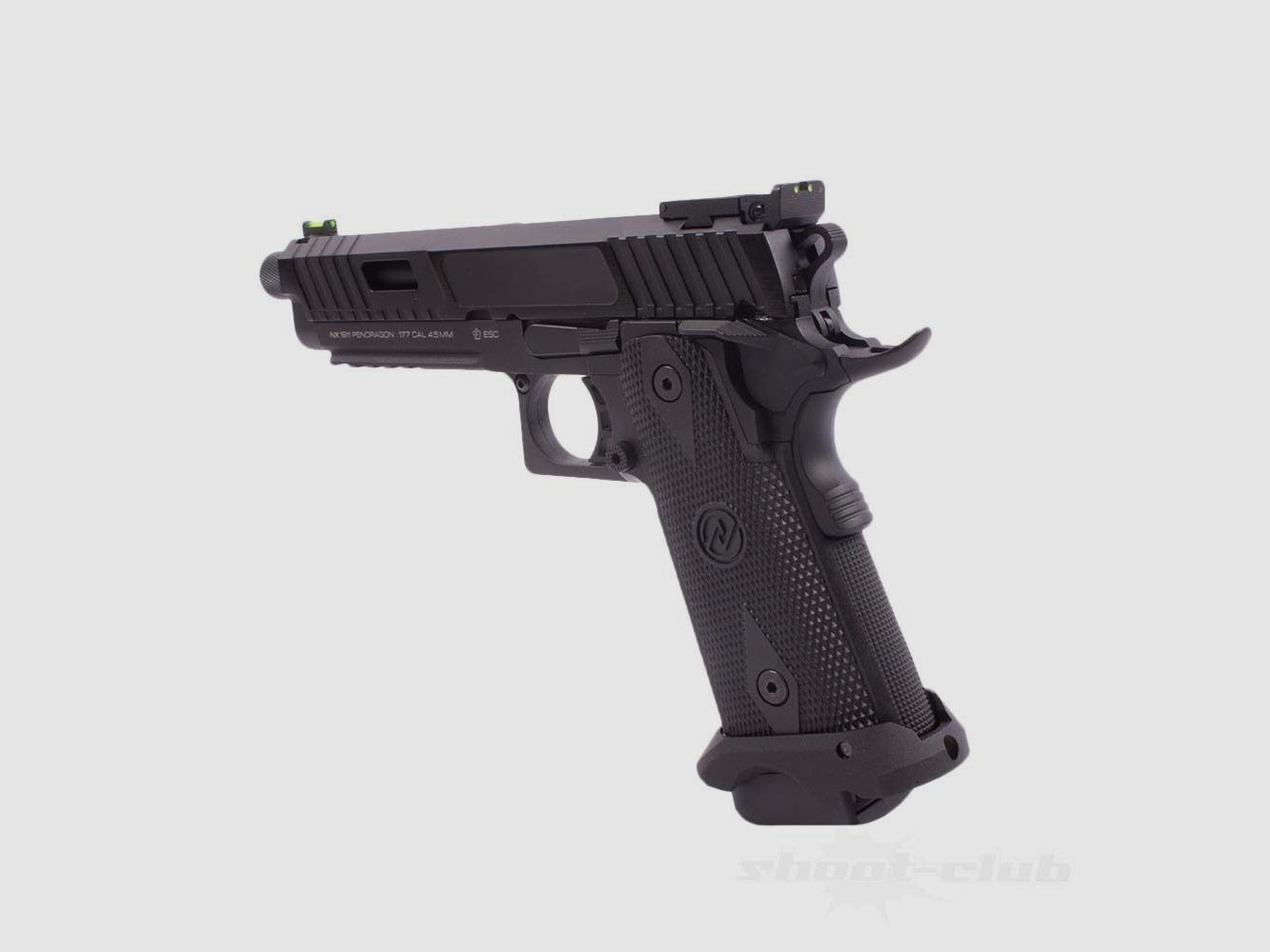 NXG 1911 Pendragon Co2 Pistolet BB 4,5mm BB noir M14x1 gauche