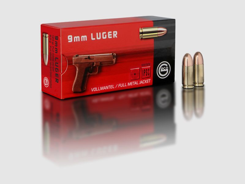 Geco 9mm Luger FMJ 124grs - 289,-€ per 1000 Schuß!