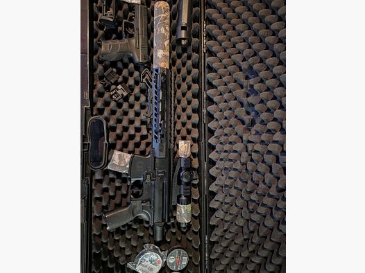 SIG SAUER MCX Co2-Gewehr Schwarz 4,5 mm Diabolo inkl. Koffer und CO2 Pistole Heckler & Koch P30 4,5mm Diabolo