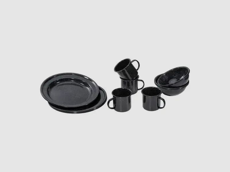 Mil-Tec Mil-Tec Essgeschirrsatz Western Emaille 12er Set