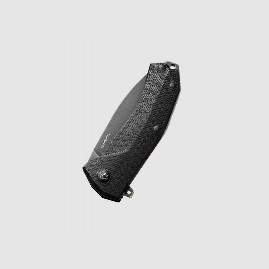 Lionsteel KUR Taschenmesser, schwarzer Griff, Sleipner